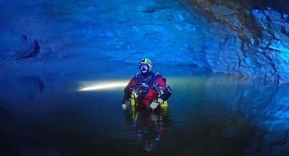Cave diving