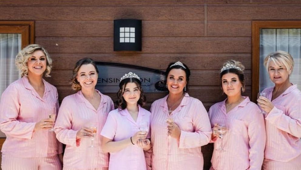 Bridal party at Wookey Hotel