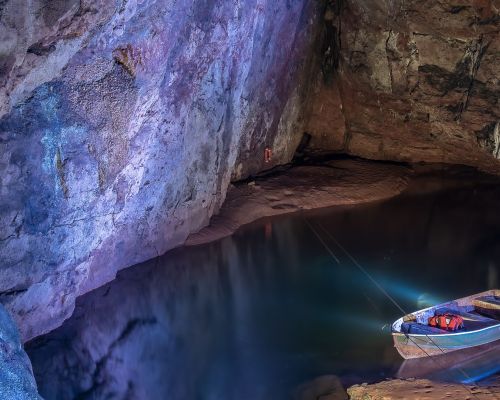 The River Axe in Wookey hole