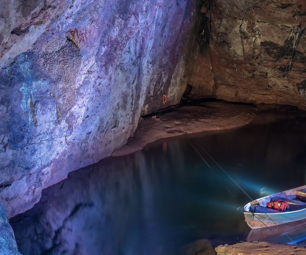 The River Axe in Wookey hole