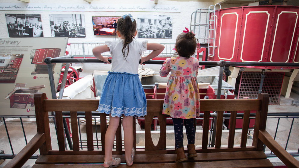 Little girls enjoying the Museum